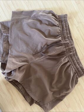 H&M Brown Athletic Running Shorts with Elastic Waist
